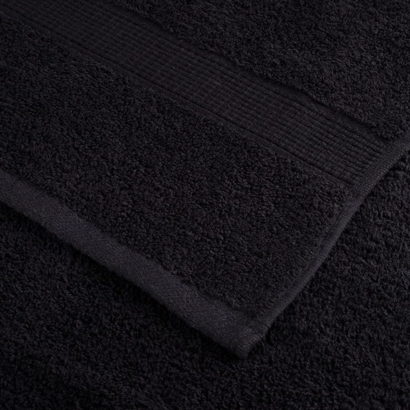 Premium-Duschtücher SOLUND 2 Stk. Schwarz 70x140 cm 600 g/m²