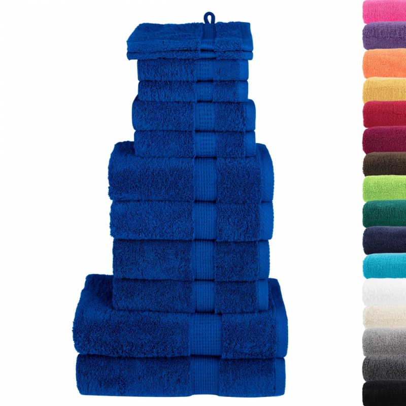 12 tlg. Premium-Handtuch-Set SOLUND Blau 600 g/m²