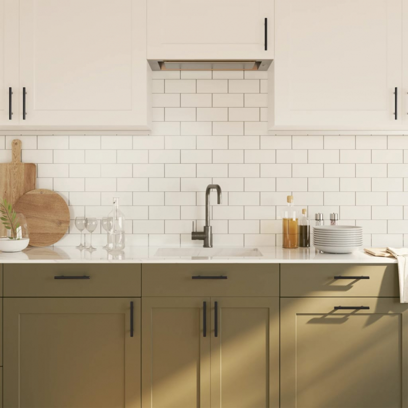 Möbelgriffe 20 Stk. Schwarz 96 mm Edelstahl