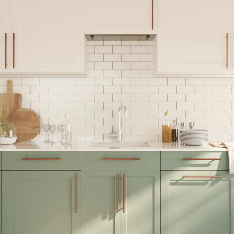 Möbelgriffe 10 Stk. Bronzen 224 mm Edelstahl