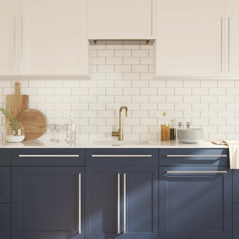 Möbelgriffe 20 Stk. Silbern 480 mm Edelstahl