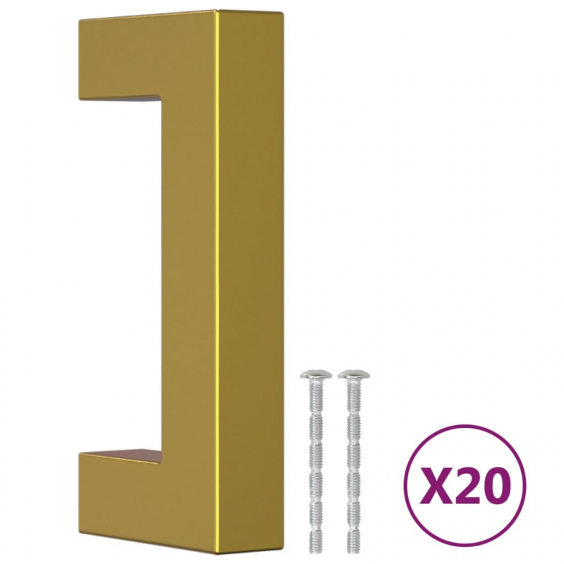 Möbelgriffe 20 Stk. Golden 64 mm Edelstahl