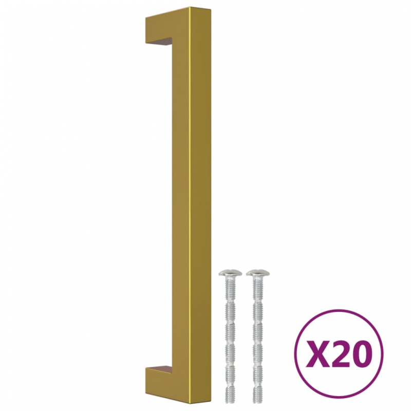 Möbelgriffe 20 Stk. Golden 160 mm Edelstahl