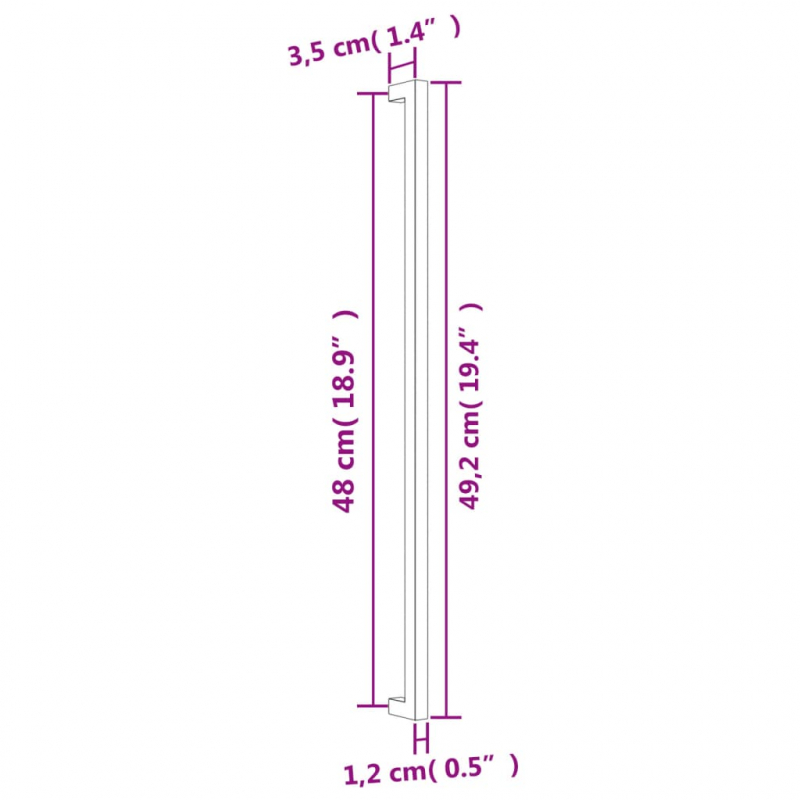 Möbelgriffe 20 Stk. Golden 480 mm Edelstahl