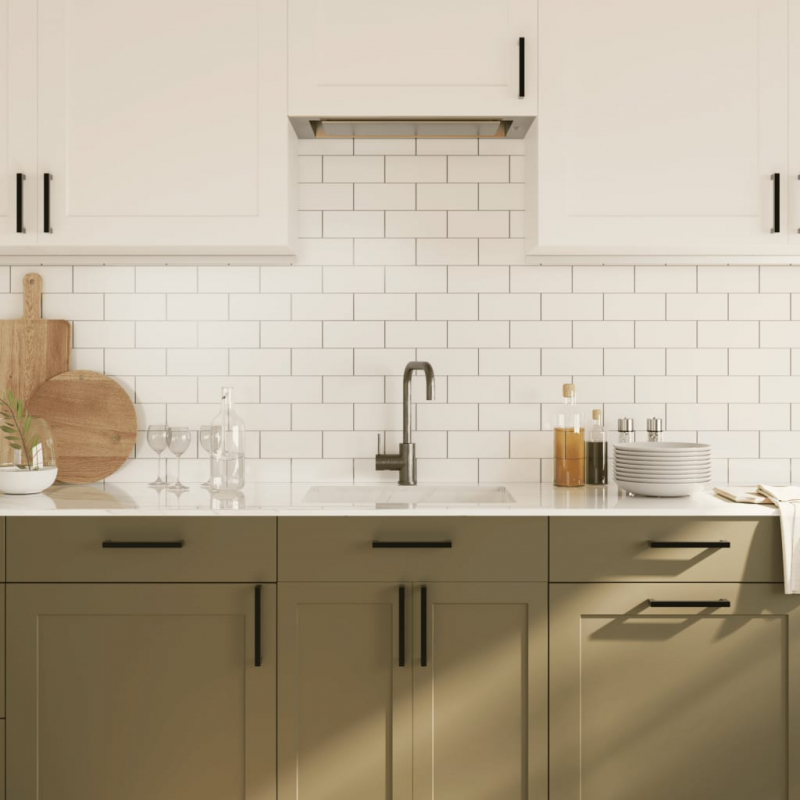 Möbelgriffe 20 Stk. Schwarz 128 mm Edelstahl