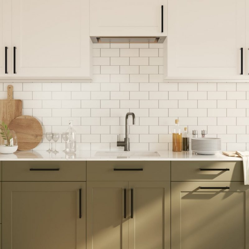 Möbelgriffe 20 Stk. Schwarz 192 mm Edelstahl