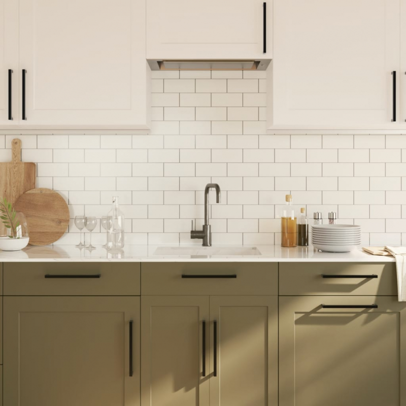 Möbelgriffe 20 Stk. Schwarz 224 mm Edelstahl