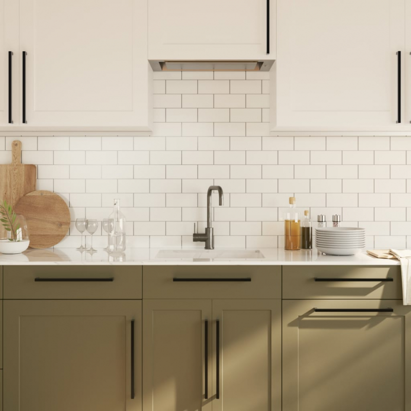 Möbelgriffe 20 Stk. Schwarz 320 mm Edelstahl