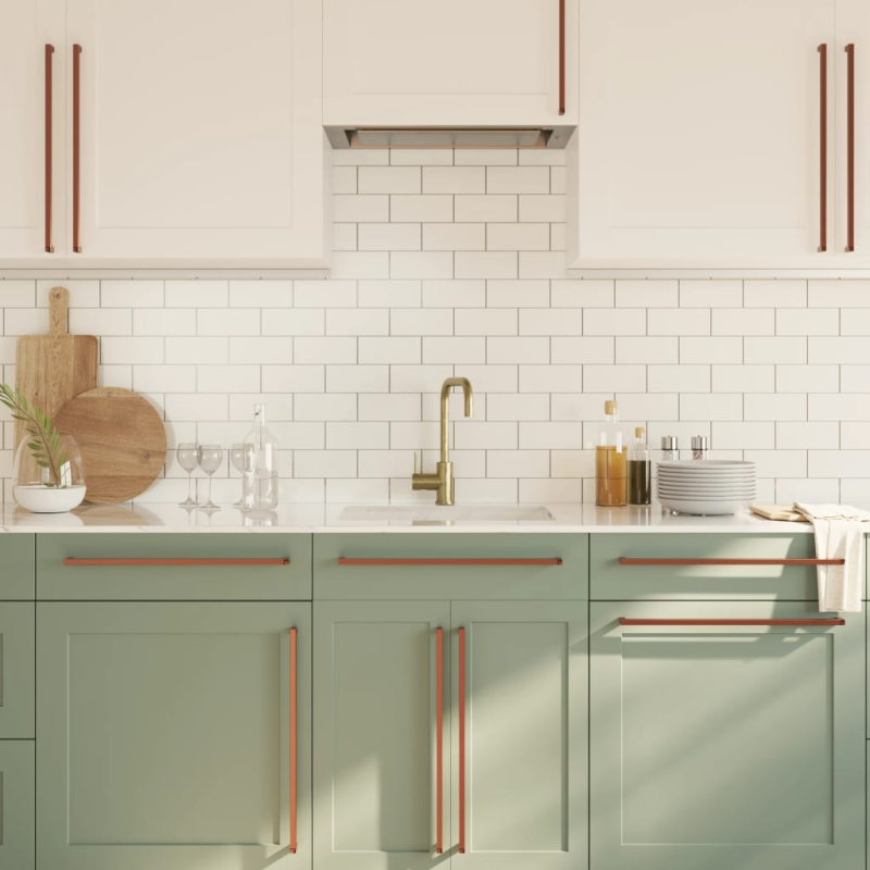 Möbelgriffe 20 Stk. Bronzen 480 mm Edelstahl