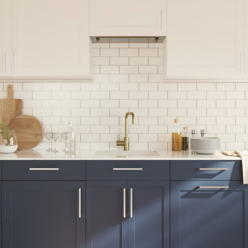 Möbelgriffe 10 Stk. Silbern 192 mm Edelstahl