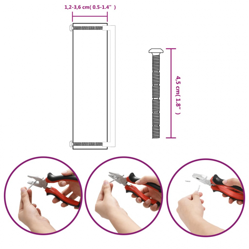 Möbelgriffe 10 Stk. Schwarz 320 mm Edelstahl