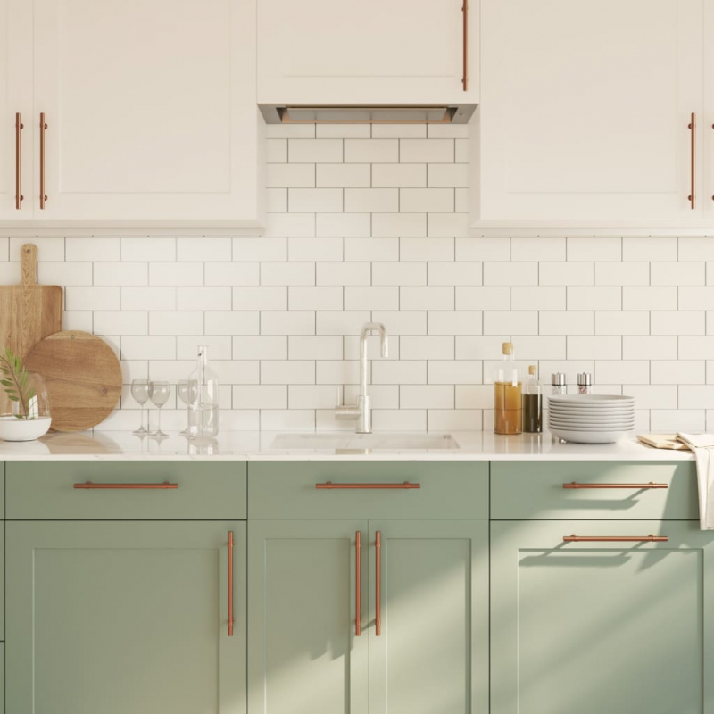 Möbelgriffe 20 Stk. Bronzen 192 mm Edelstahl