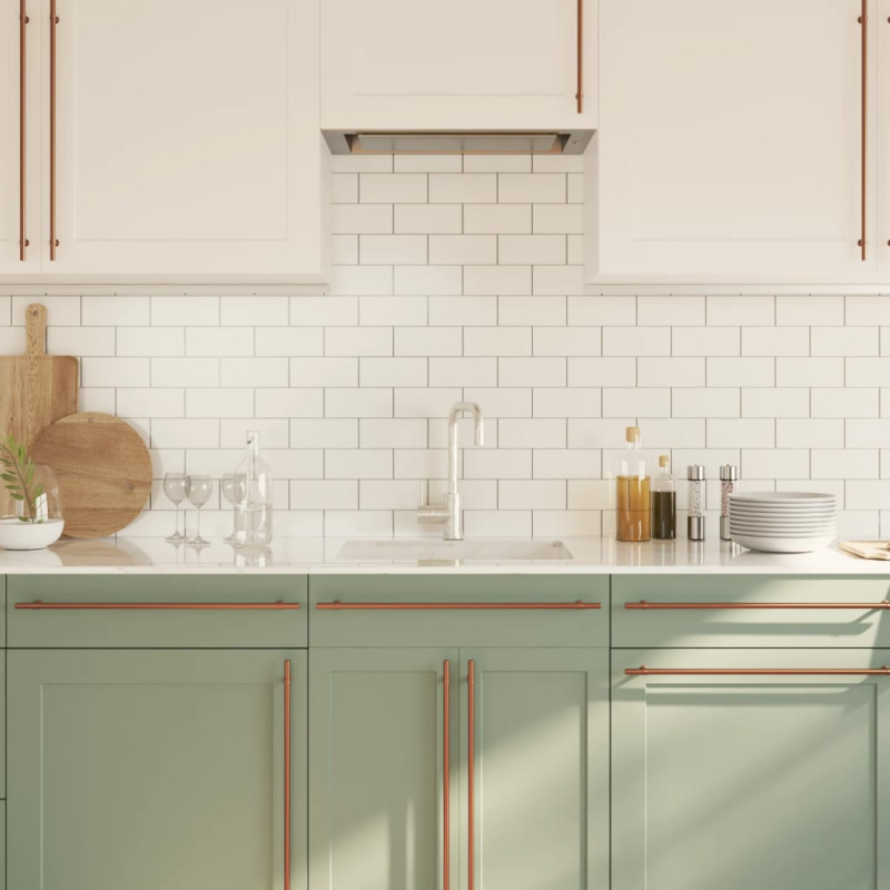 Möbelgriffe 20 Stk. Bronzen 480 mm Edelstahl