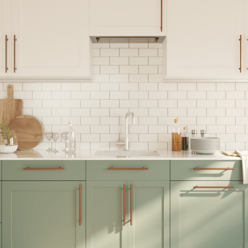 Möbelgriffe 10 Stk. Bronzen 224 mm Edelstahl