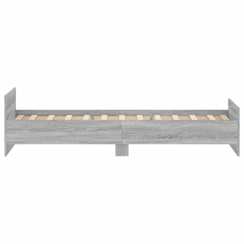Bettgestell Grau Sonoma 90x190 cm Holzwerkstoff