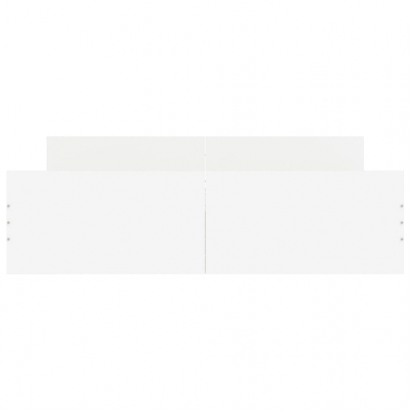 Bettgestell mit Kopf- und Fußteil Weiß 140x200 cm