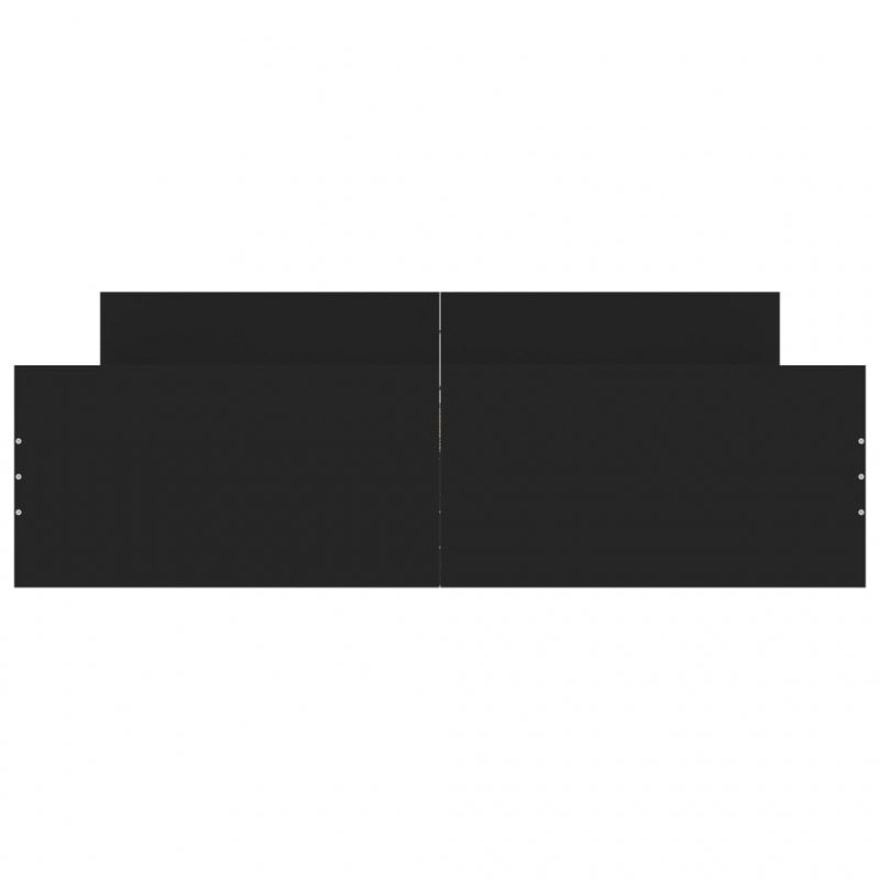 Bettgestell mit Kopf- und Fußteil Schwarz 140x200 cm