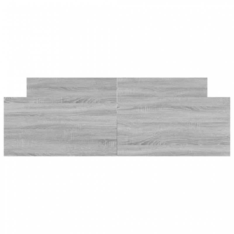 Bettgestell mit Kopf- und Fußteil Grau Sonoma 150x200 cm