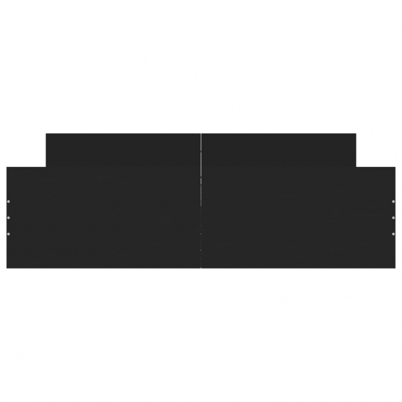 Bettgestell mit Kopf- und Fußteil Schwarz 160x200 cm