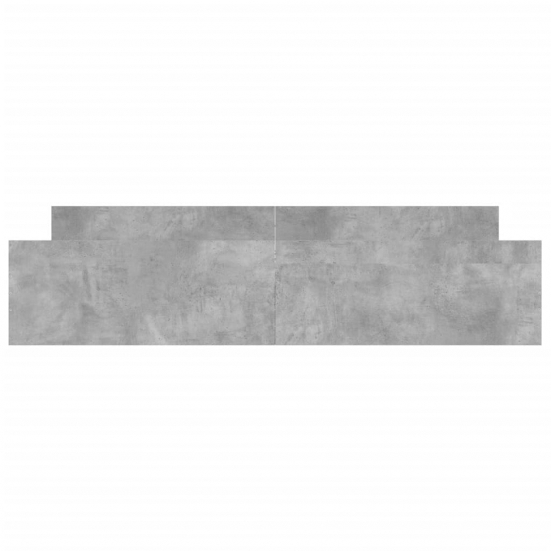 Bettgestell mit Kopf- und Fußteil Betongrau 180x200 cm