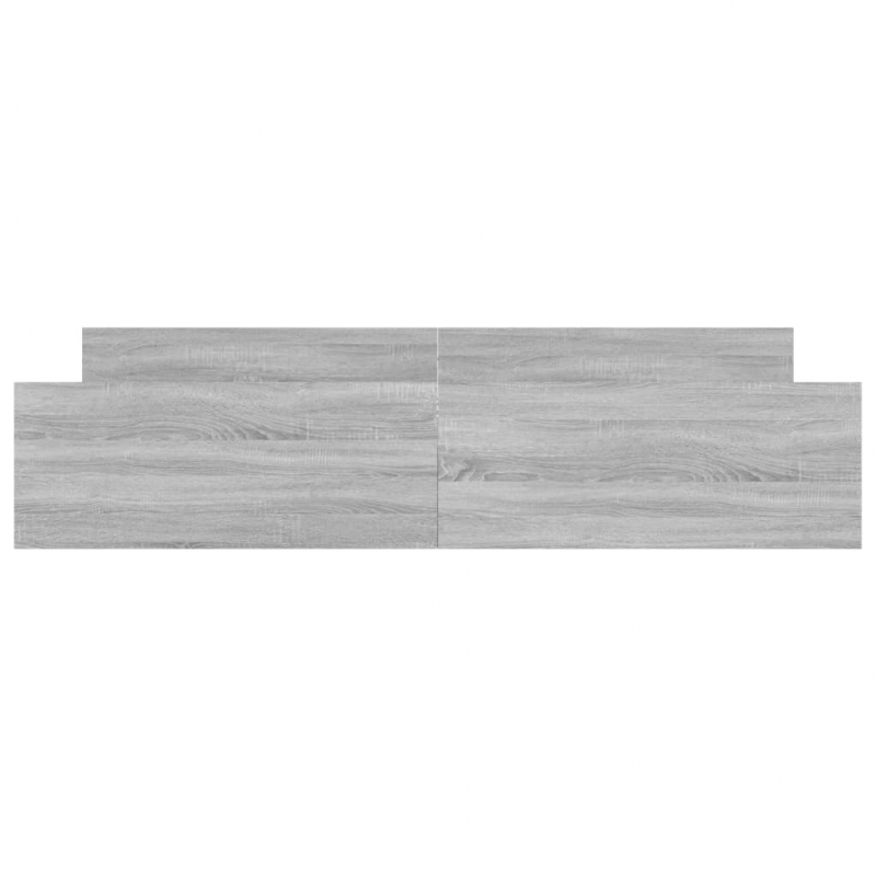 Bettgestell mit Kopf- und Fußteil Grau Sonoma 180x200 cm