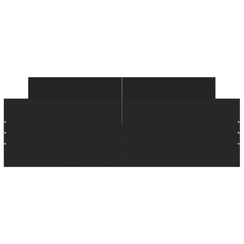 Bettgestell mit Kopf- und Fußteil Schwarz 140x190 cm