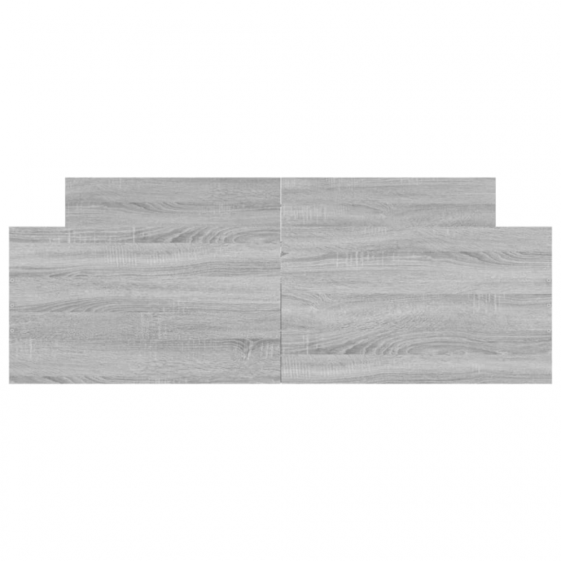 Bettgestell mit Kopf- und Fußteil Grau Sonoma 135x190 cm