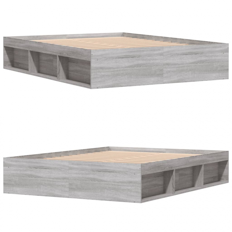 Bettgestell Grau Sonoma 150x200 cm