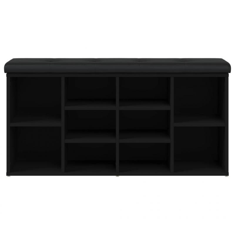 Schuhbank Schwarz 102x32x50 cm Holzwerkstoff