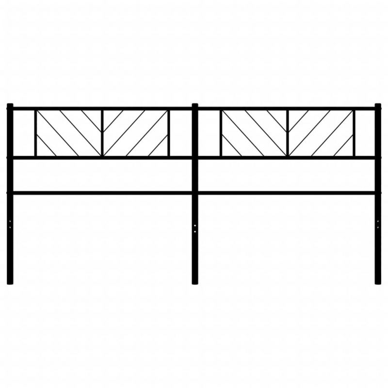 Kopfteil Metall Schwarz 200 cm
