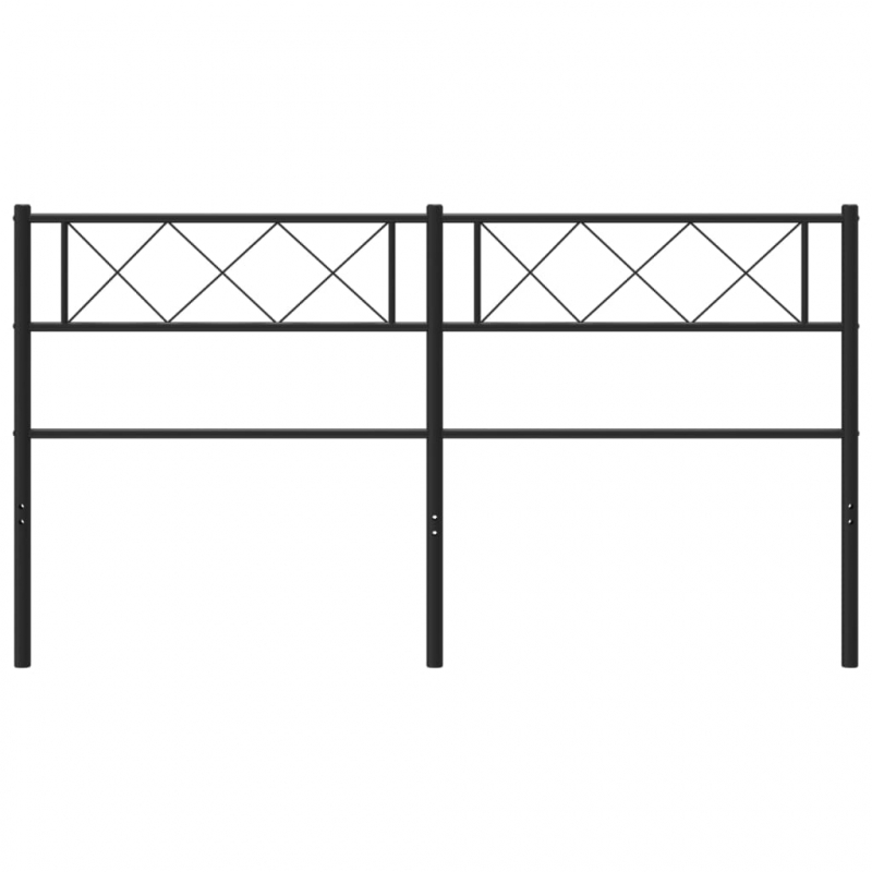 Kopfteil Metall Schwarz 135 cm