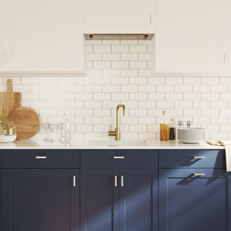 Möbelgriffe 10 Stk. Silbern 64 mm Edelstahl