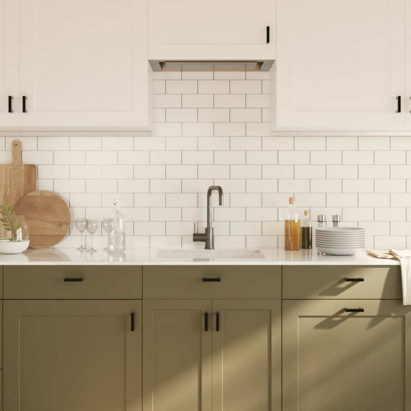 Möbelgriffe 10 Stk. Schwarz 64 mm Edelstahl