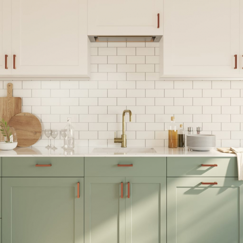 Möbelgriffe 10 Stk. Bronzen 96 mm Edelstahl