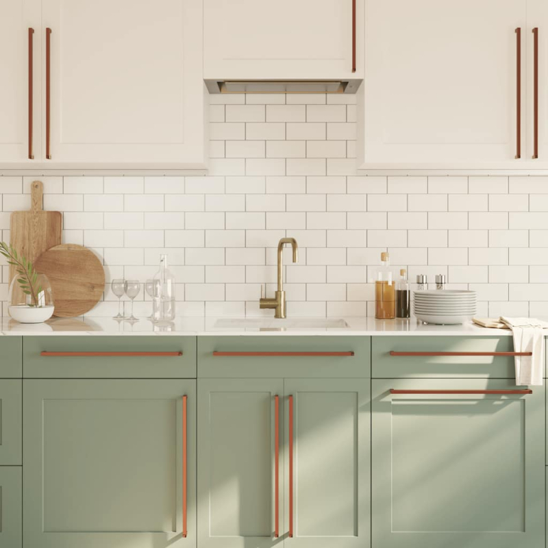 Möbelgriffe 5 Stk. Bronzen 480 mm Edelstahl