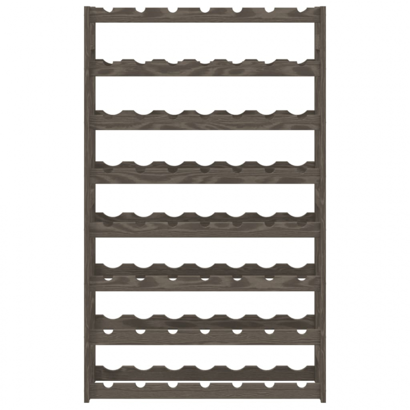 Weinregal für 56 Flaschen Grau Massivholz Kiefer