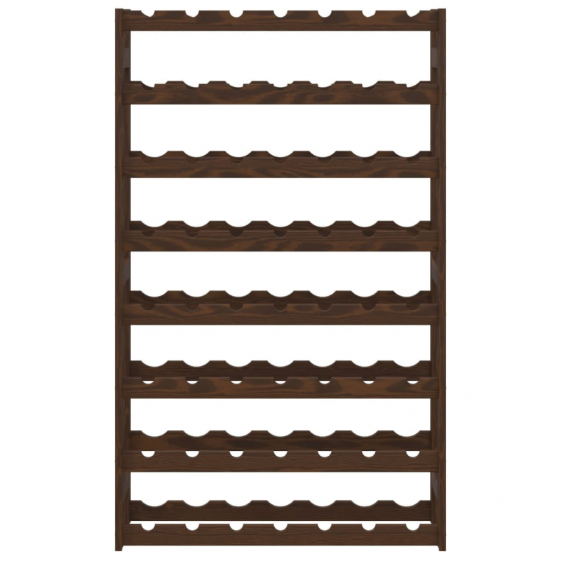 Weinregal für 56 Flaschen Braun Massivholz Kiefer