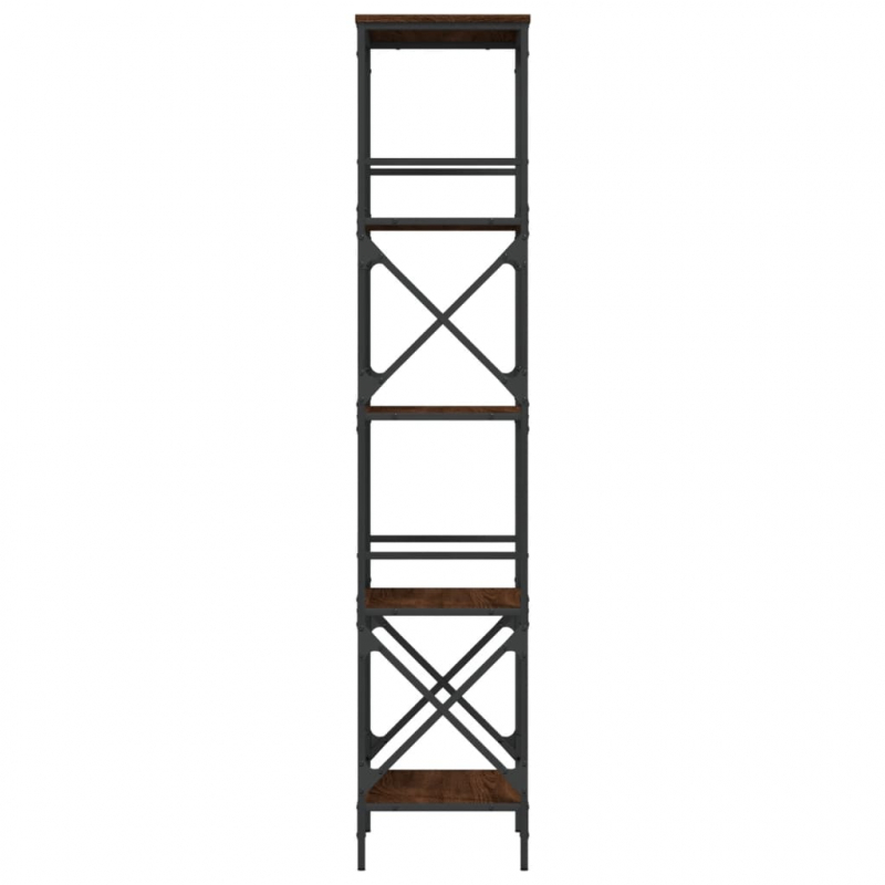 Bücherregal 5 Böden Braun Eiche-Optik 59x35x171cm Holzwerkstoff