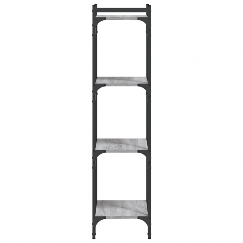 Bücherregal 4 Böden Grau Sonoma 40x30x120 cm Holzwerkstoff