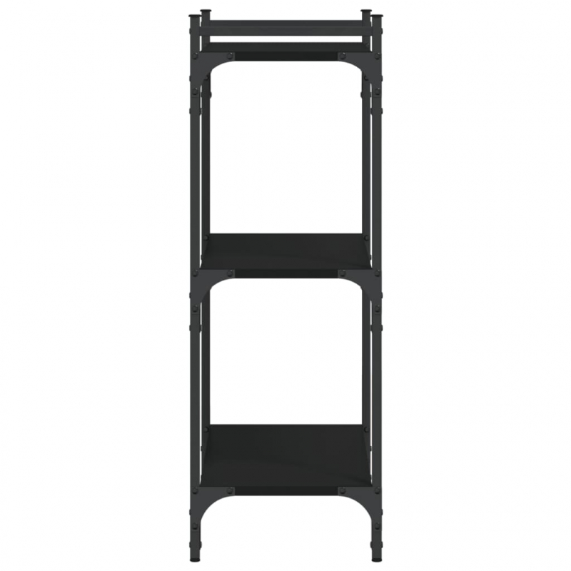 Bücherregal 3 Böden Schwarz 60x30x86 cm Holzwerkstoff