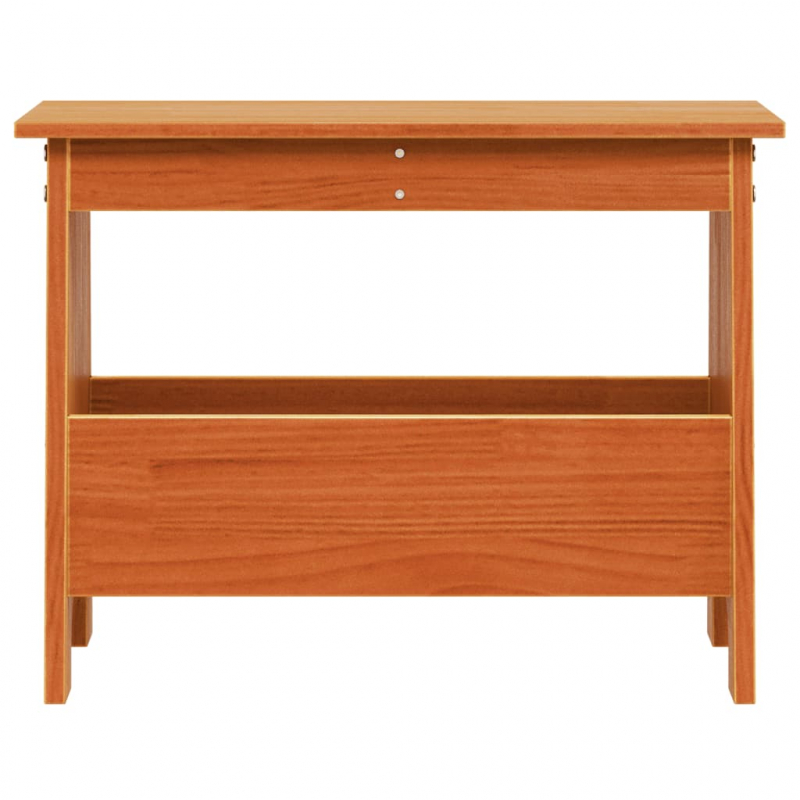 Flurbank Wachsbraun 60x28x45 cm Massivholz Kiefer