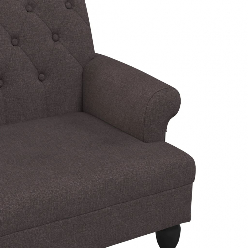 Sitzbank mit Rückenlehne Dunkelbraun 120x62x75,5 cm Stoff