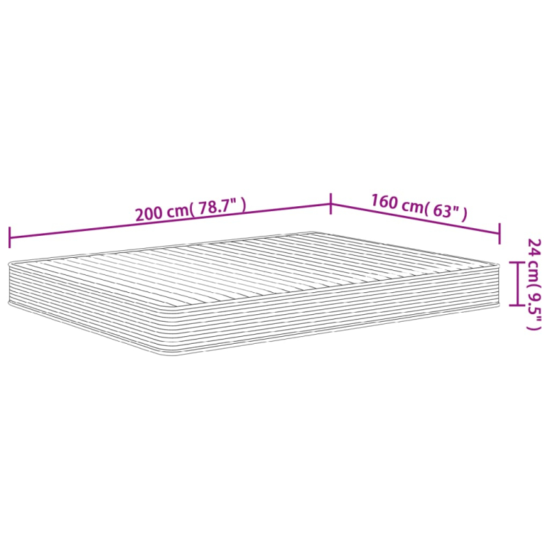 Matratze Schaumstoff Mittelweich 160x200 cm