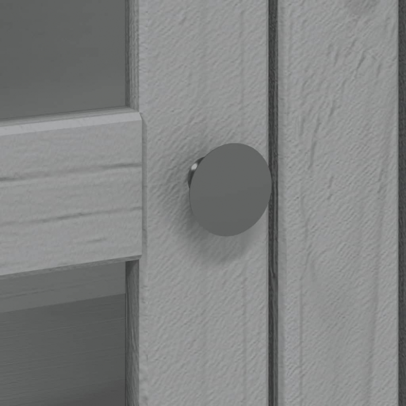 Highboard BODO Grau 115,5x43x200,5 cm Massivholz Kiefer