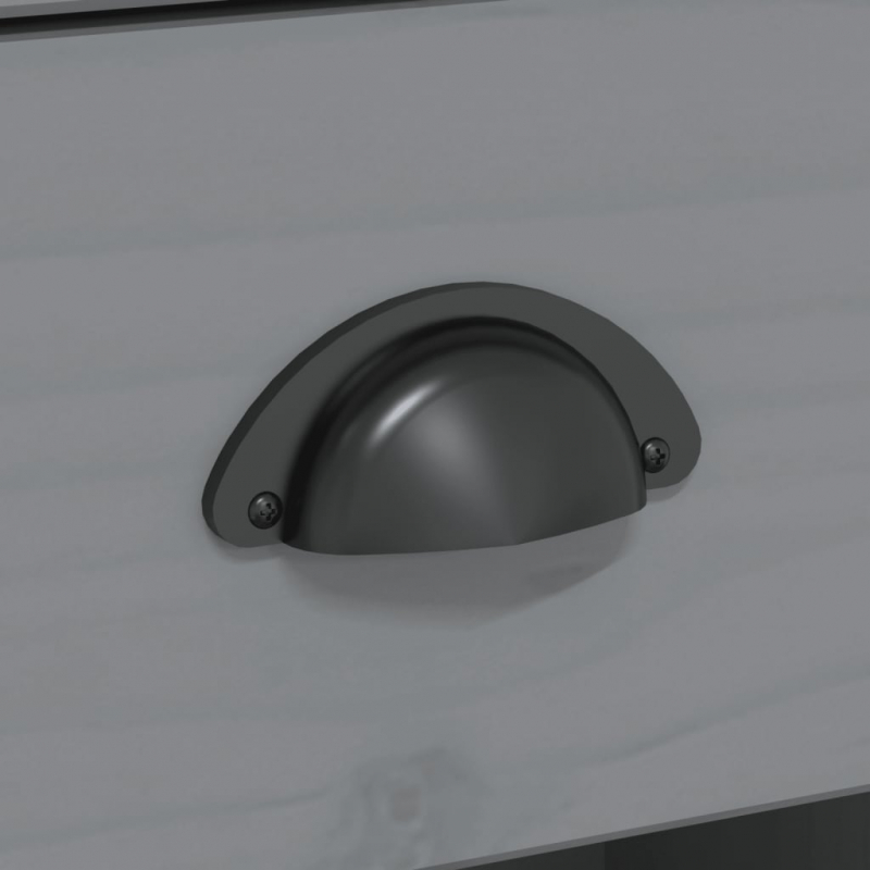 Highboard BODO Grau 115,5x43x200,5 cm Massivholz Kiefer