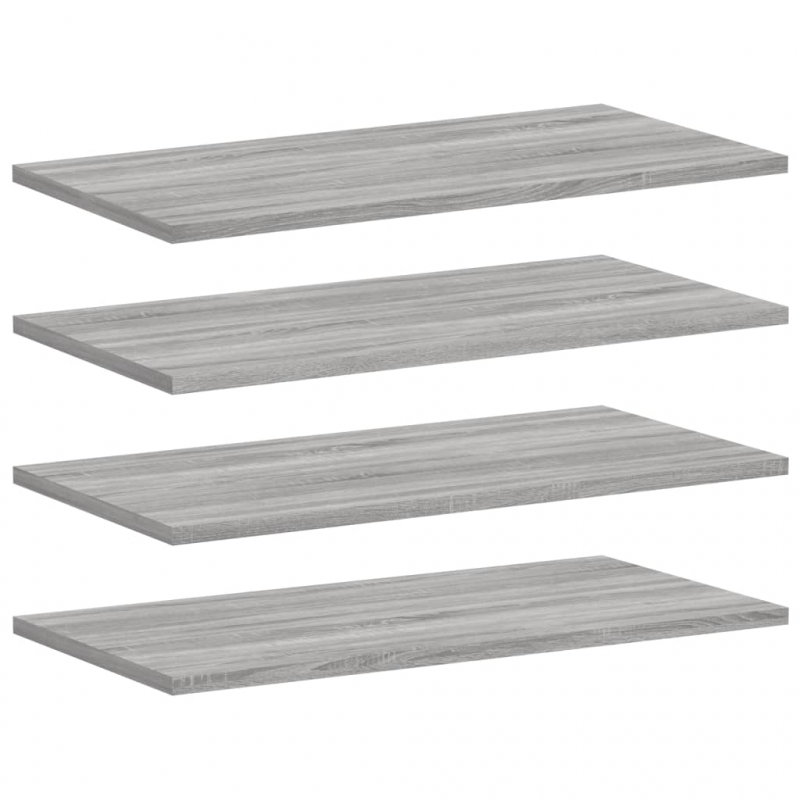 Wandregale 4 Stk. Grau Sonoma 60x30x1,5 cm Holzwerkstoff