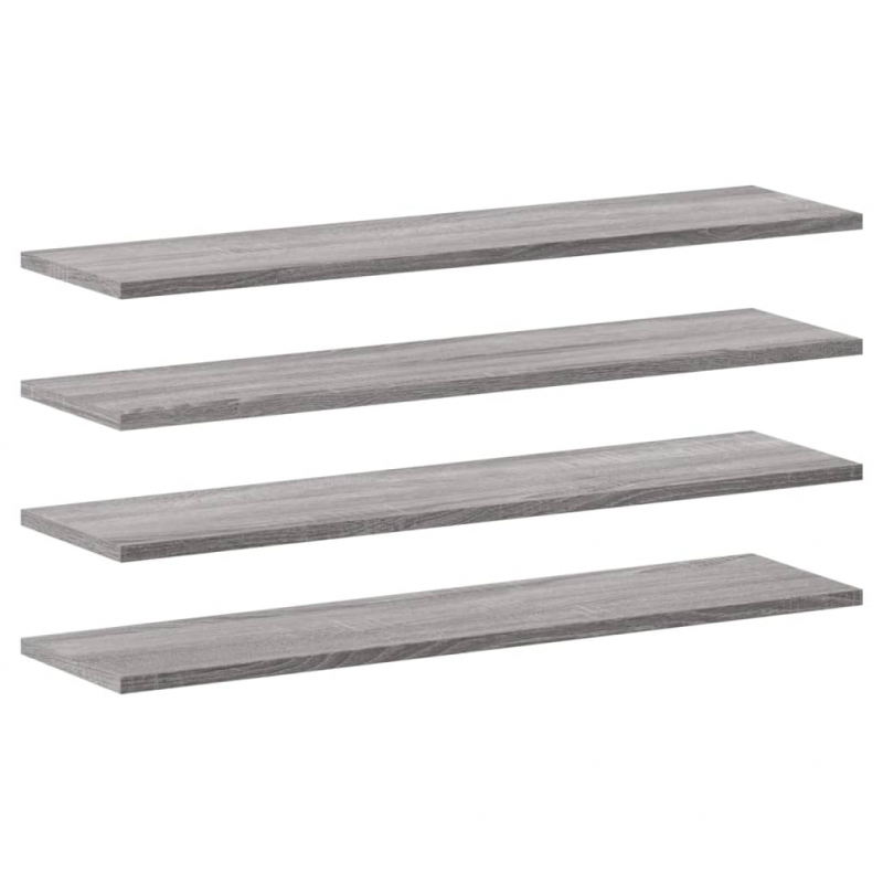 Wandregale 4 Stk. Grau Sonoma 80x20x1,5 cm Holzwerkstoff