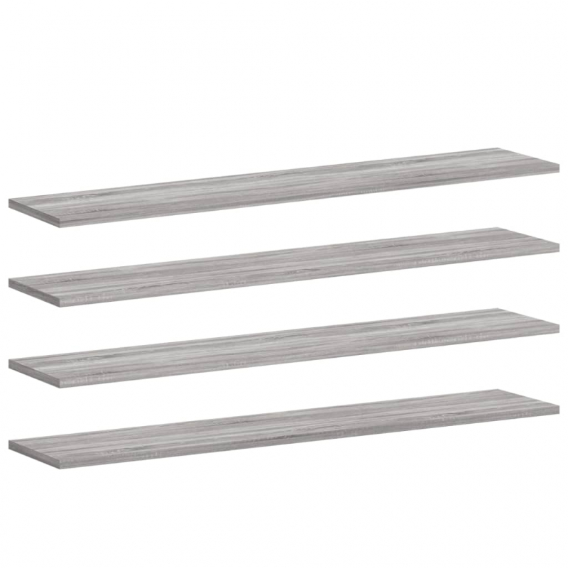 Wandregale 4 Stk. Grau Sonoma 100x20x1,5 cm Holzwerkstoff