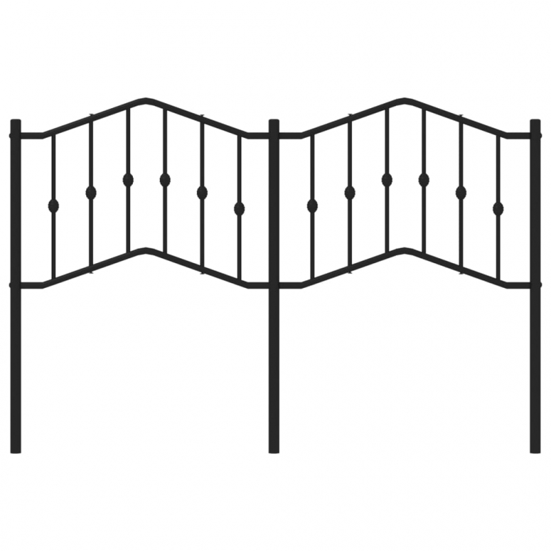 Kopfteil Metall Schwarz 135 cm