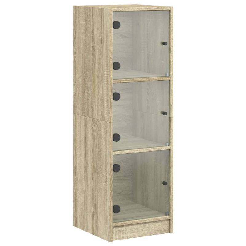 Highboard mit Glastüren Sonoma-Eiche 35x37x109 cm